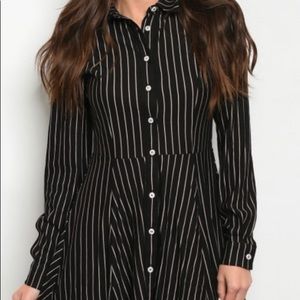 WOMEN'S LONG SLEEVE BUTTON DOWN SHIRT DRESS